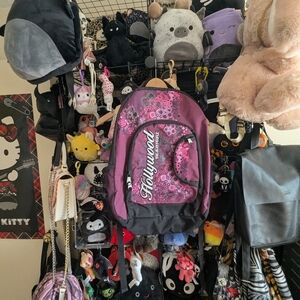 Y2K Hollywood The Jean People Pink Graphic Backpack NWT